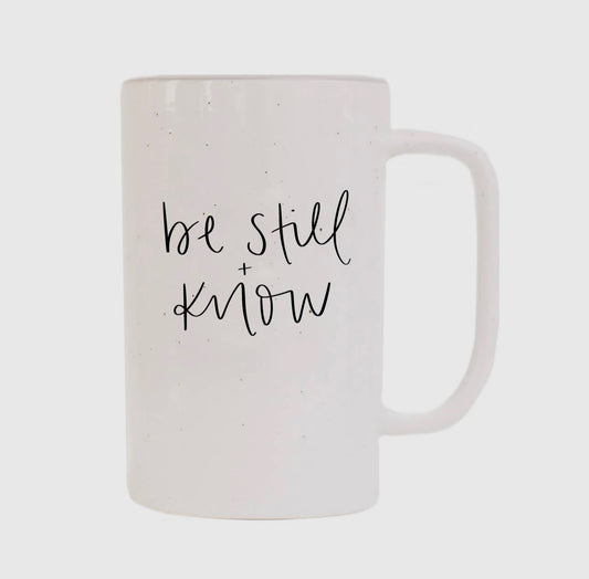 Be Still + Know Tall Coffee Cup - Sweet Water Decor