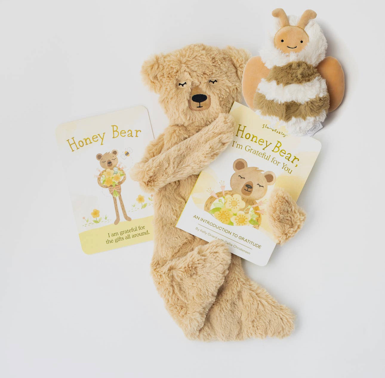 Honey Bear, Bee, & I’m Grateful for You Book Set - Slumberkins