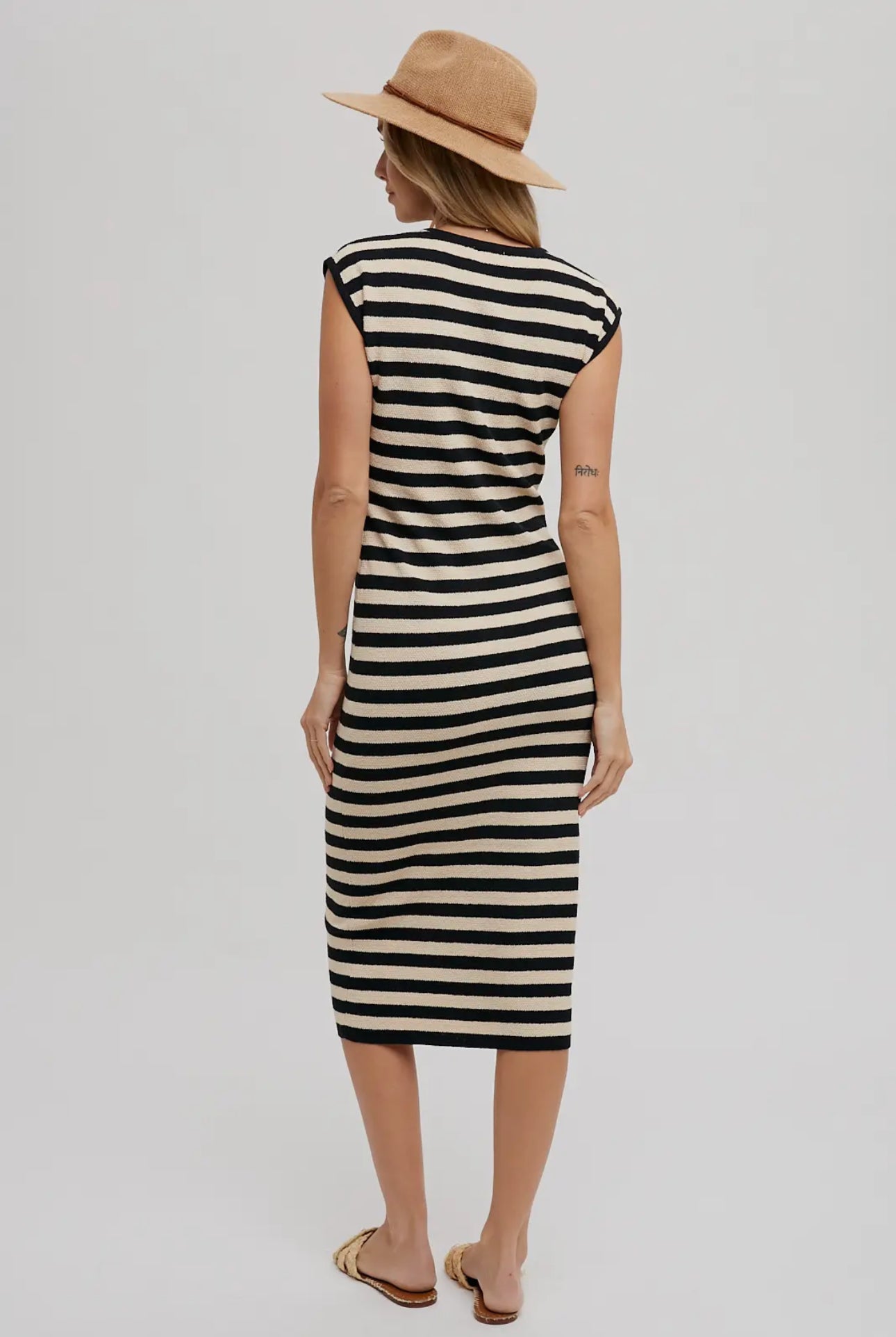 Striped Midi Dress - Bluivy