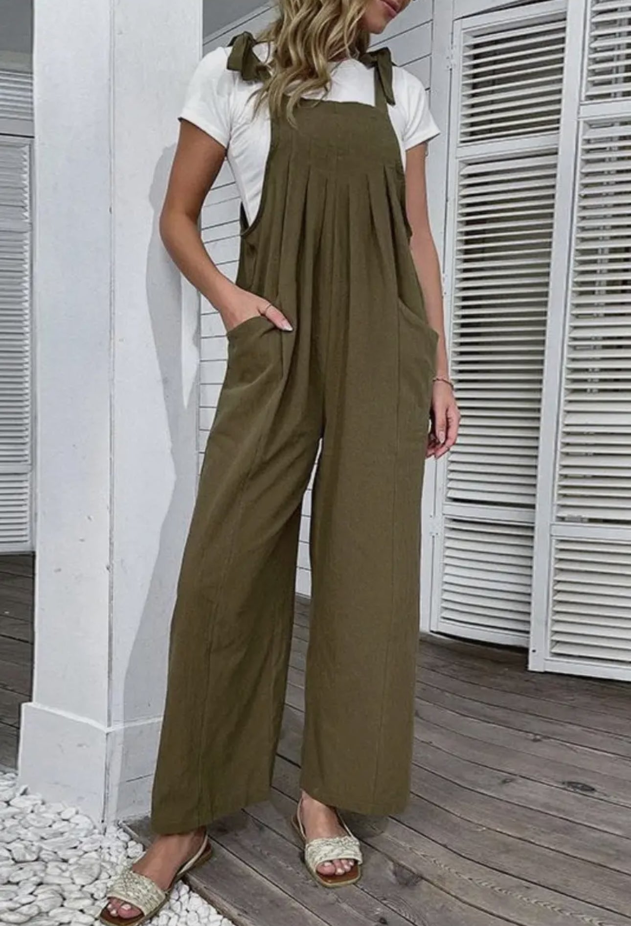 Jumpsuit Overalls in Olive - Miss Sparkling