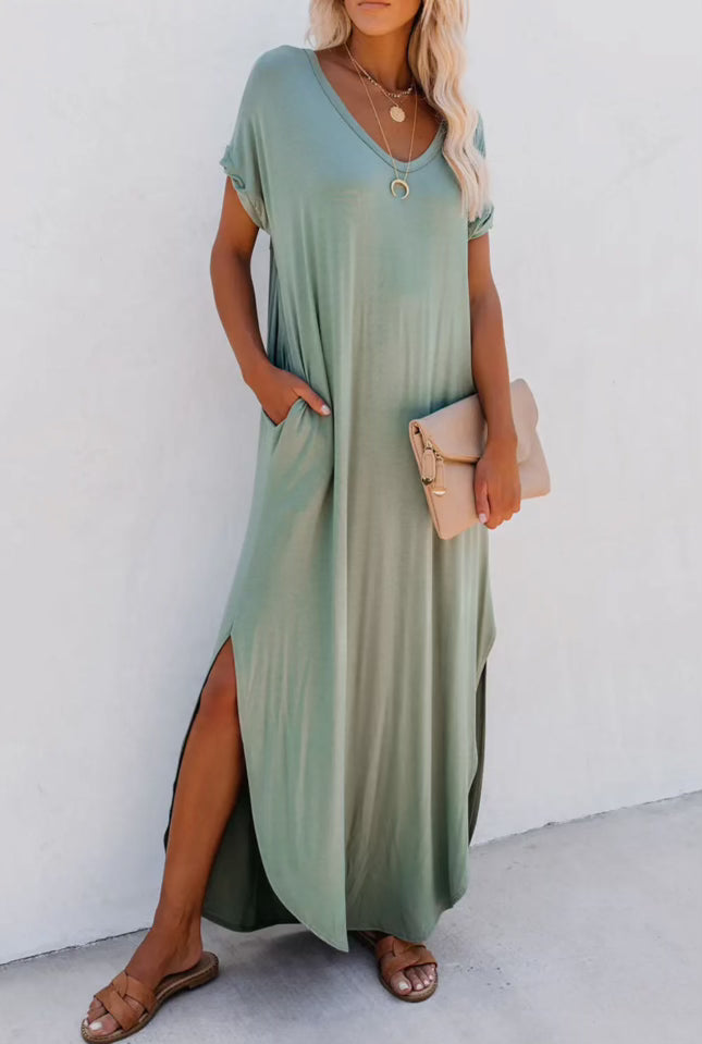 Sage V-Neck Maxi - Lovesoft