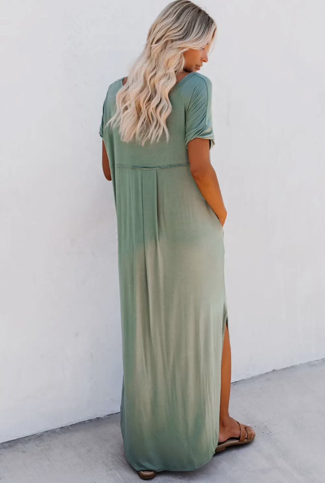 Sage V-Neck Maxi - Lovesoft