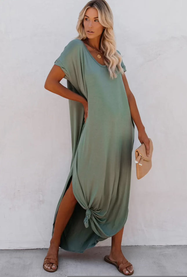 Sage V-Neck Maxi - Lovesoft